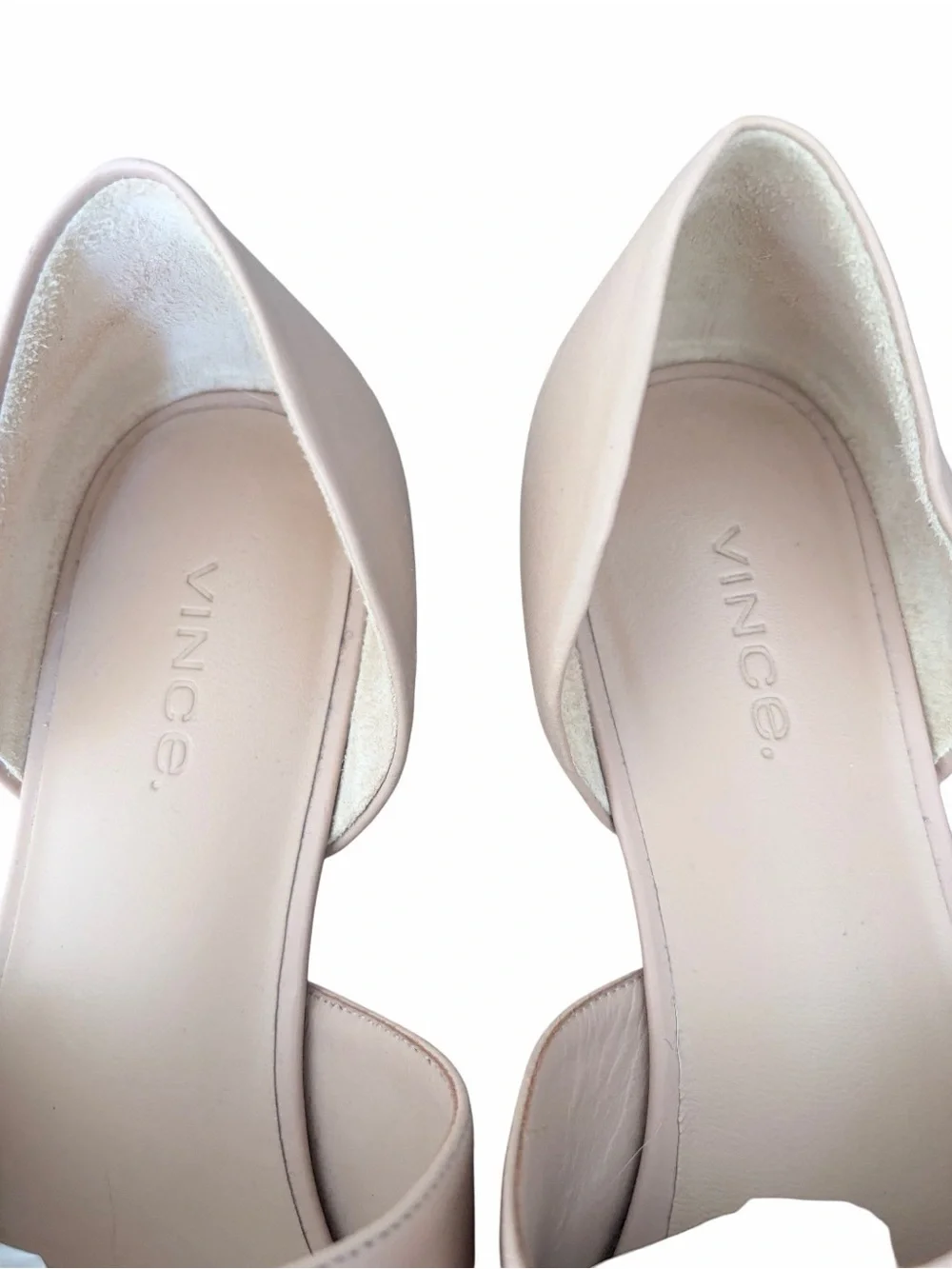 Vince Darlington D’Orsay Nude Leather Split Flats size 8
